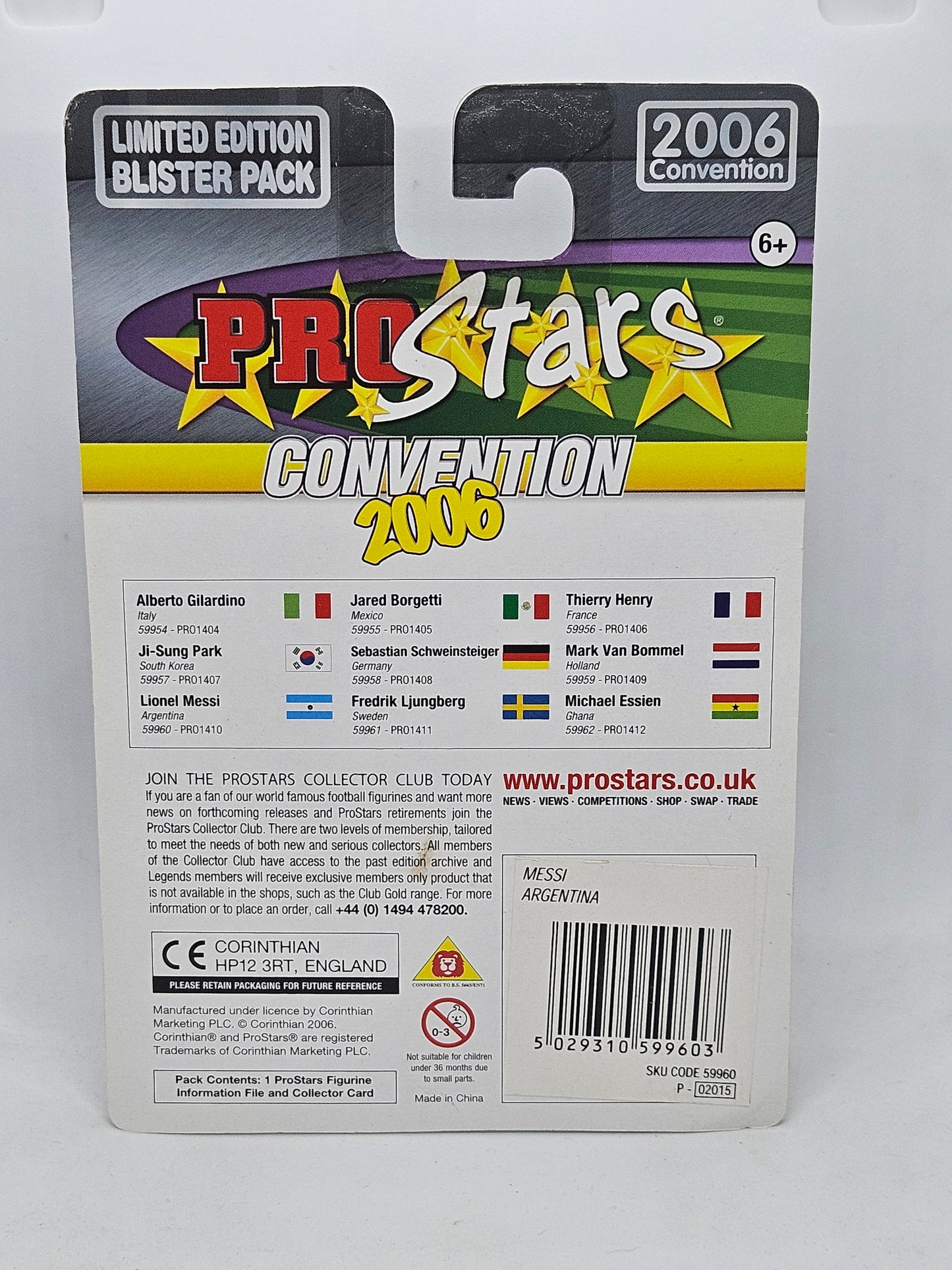 Lionel Messi (Argentina) Pro Stars Blister Pack Convention 2006 PRO1410