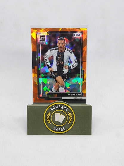 Leroy Sane (Germany) Orange Cracked Ice Parallel Donruss Soccer 2022-2023