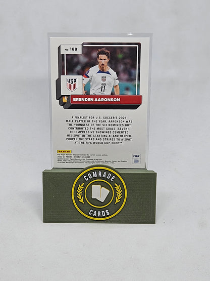 Brenden Aaronson (USA) Green Parallel Donruss Soccer 2022-2023