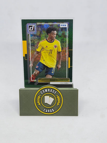 Juan Cuadrado (Colombia) Green Parallel Donruss Soccer 2022-2023