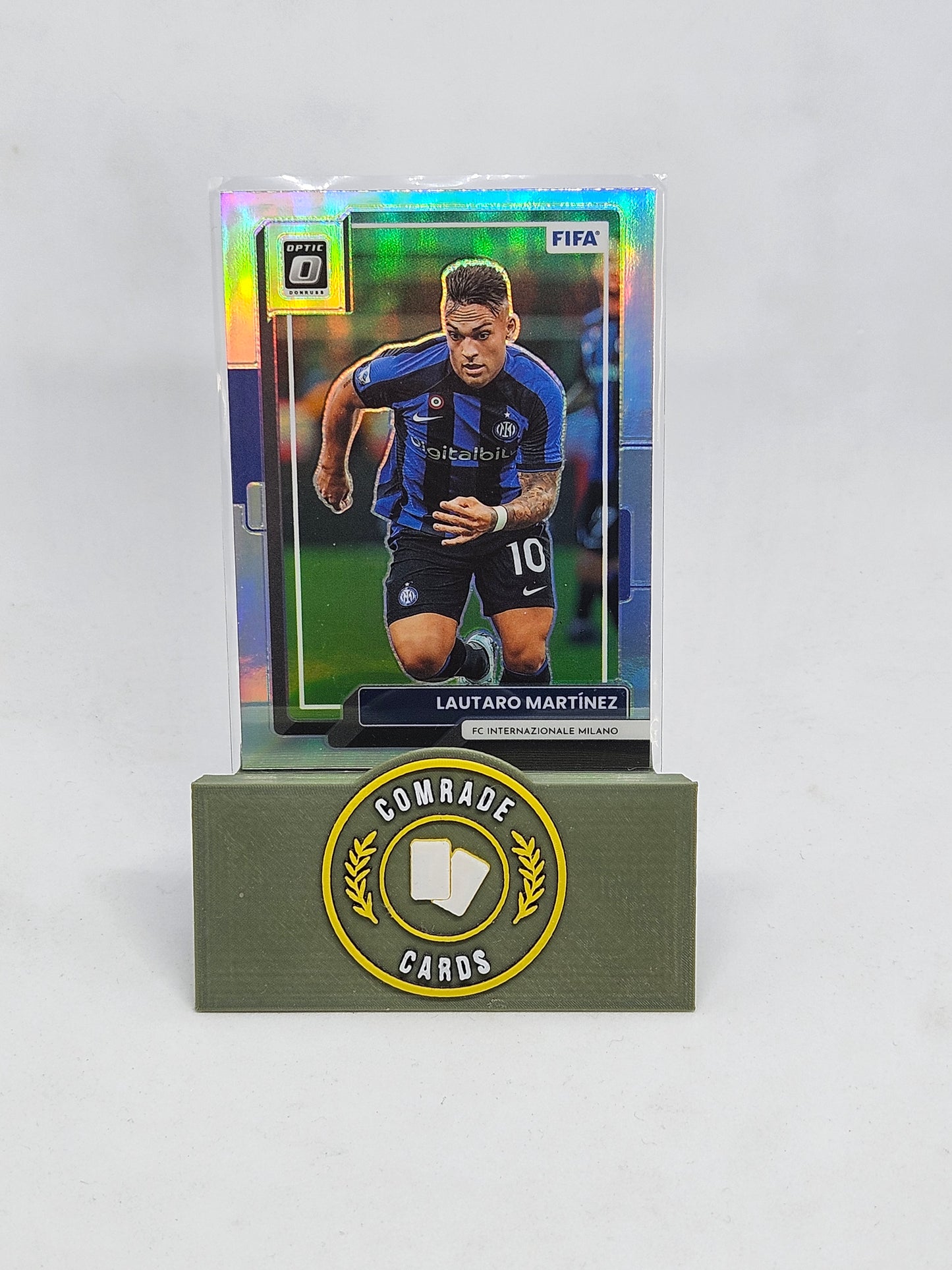 Lautaro Martinez (Inter Milan) Silver Optic Parallel Donruss Soccer 2022-2023