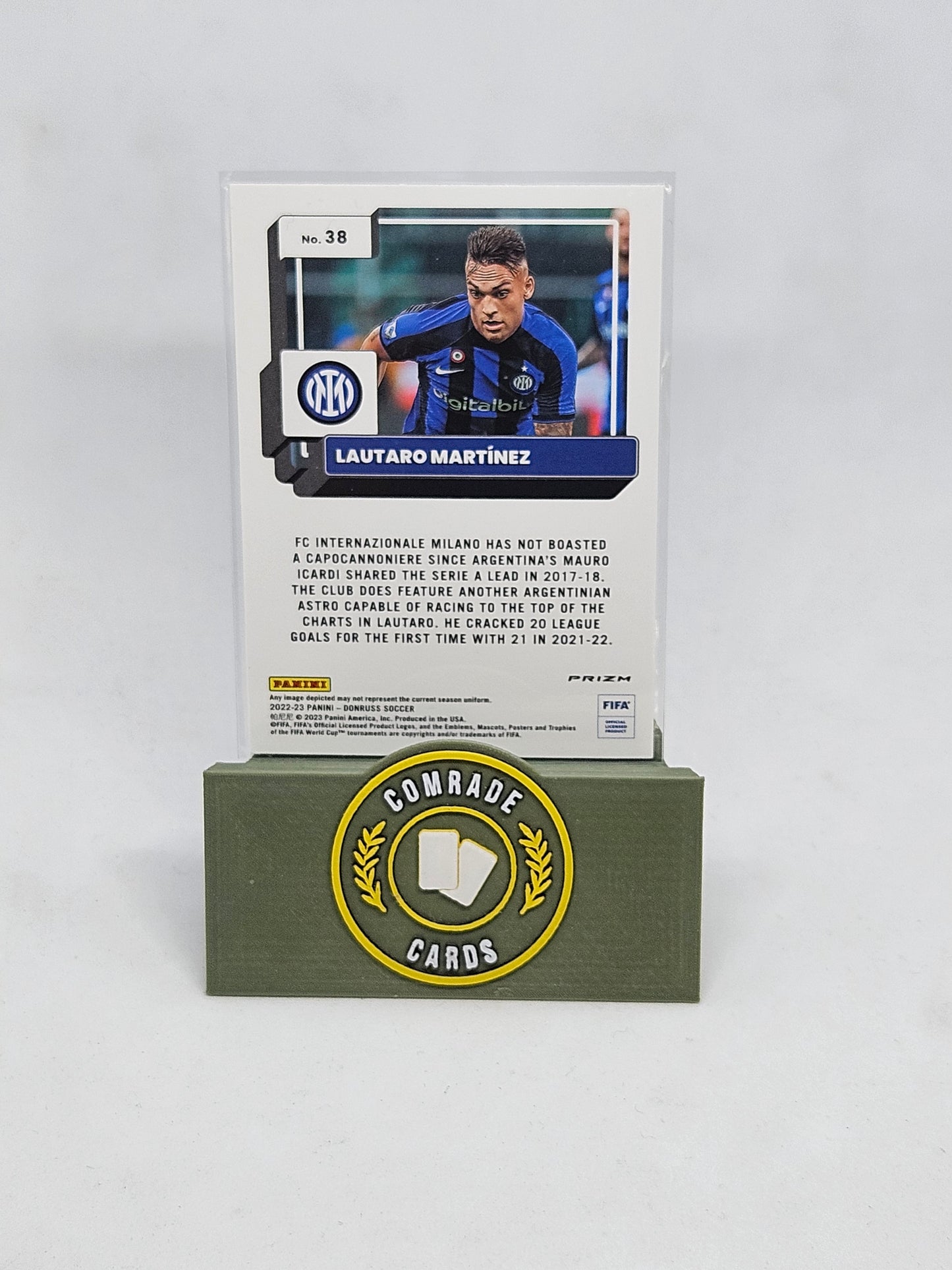 Lautaro Martinez (Inter Milan) Silver Optic Parallel Donruss Soccer 2022-2023