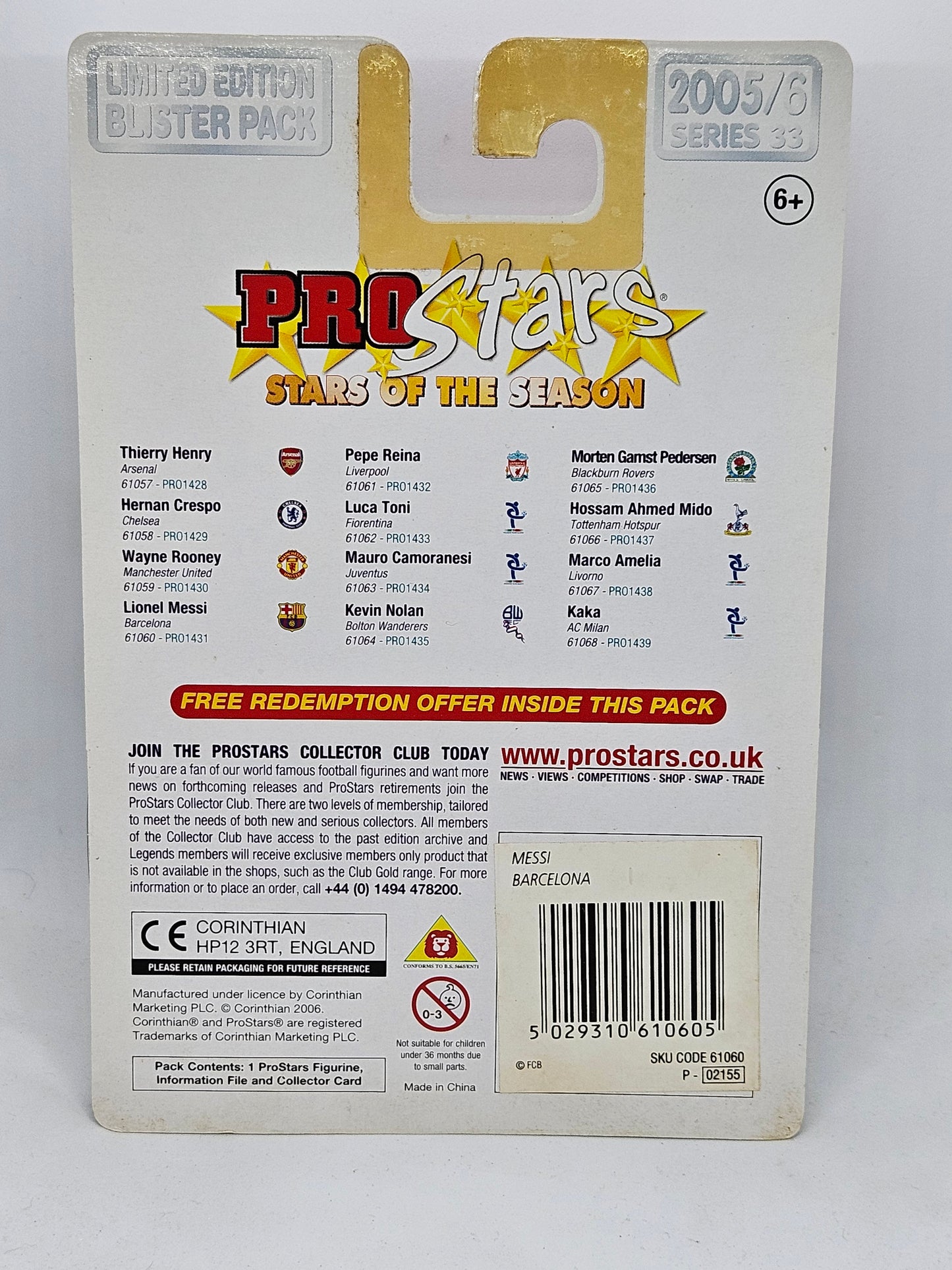 Lionel Messi (Barcelona) Pro Stars Blister Pack Series 33 PRO1431