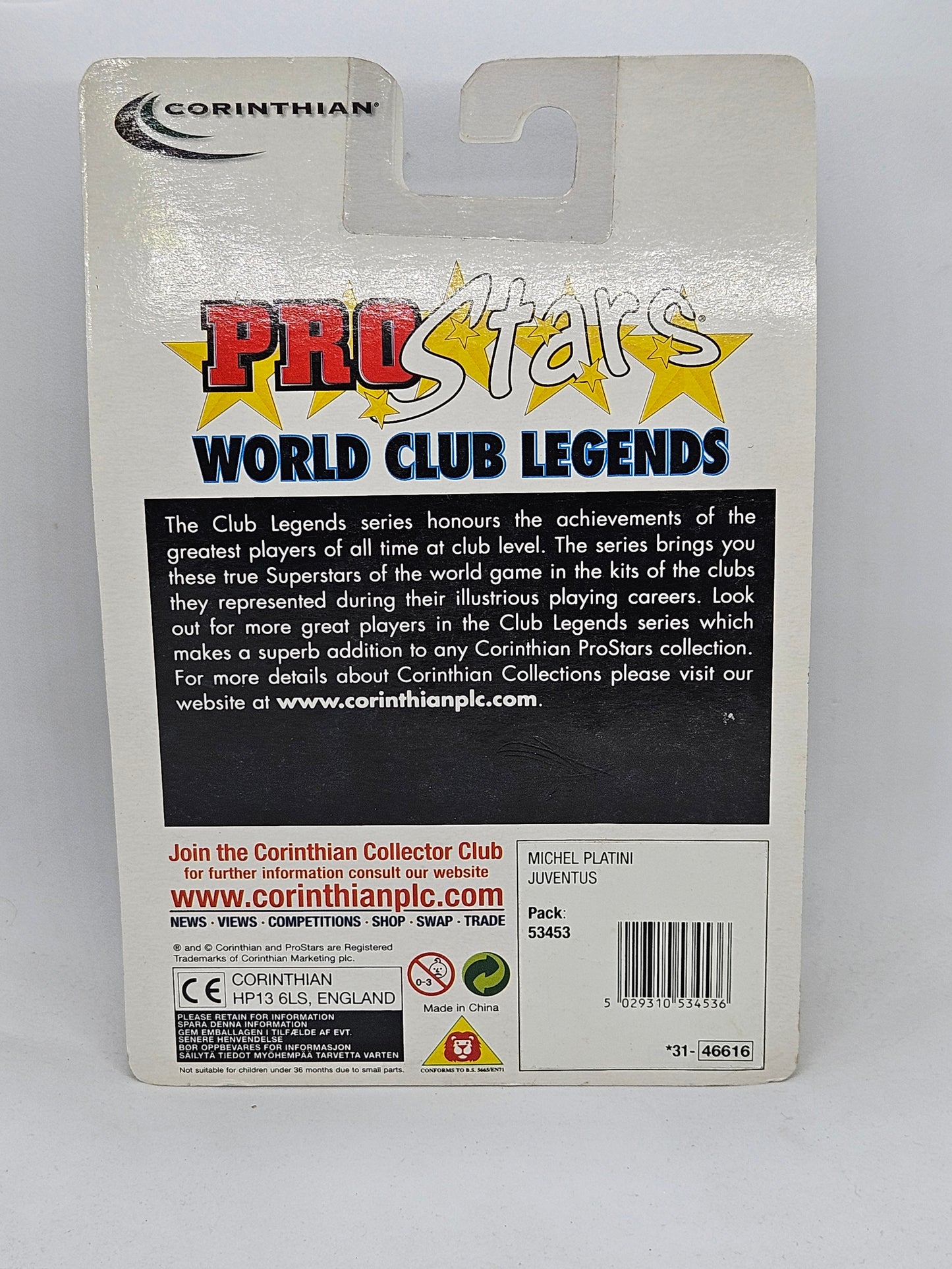 Michel Platini (Juventus) Pro Stars Blister Pack Word Club Legends PRO302 WARPED
