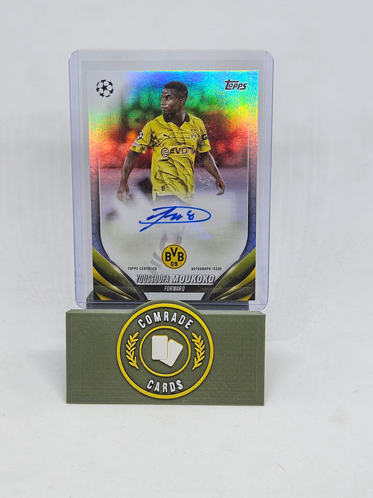 Youssoufa Moukoko (Dortmund) Autographed Card Topps UCC 2023-2024