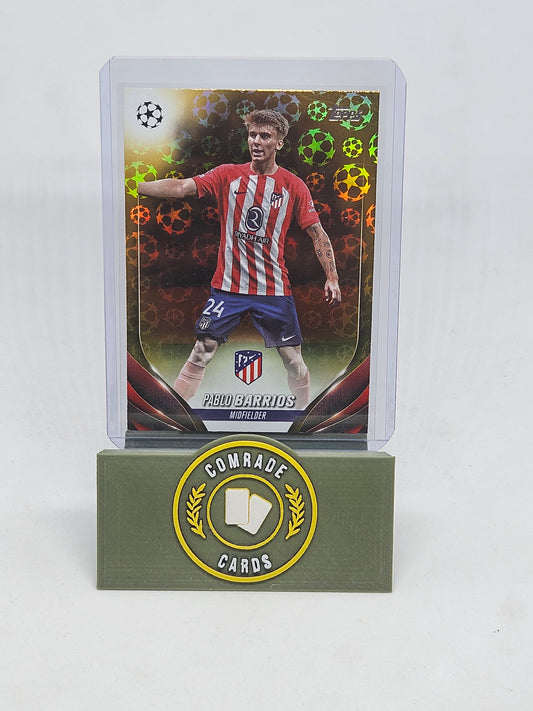 Pablo Barrios (Athletico Madrid) Starball Parallel Topps UCC 2023-2024