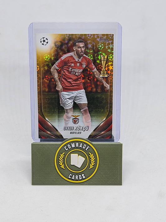 Orkun Kokcu (Benfica) Gold Starball Parallel Topps UCC 2023-2024