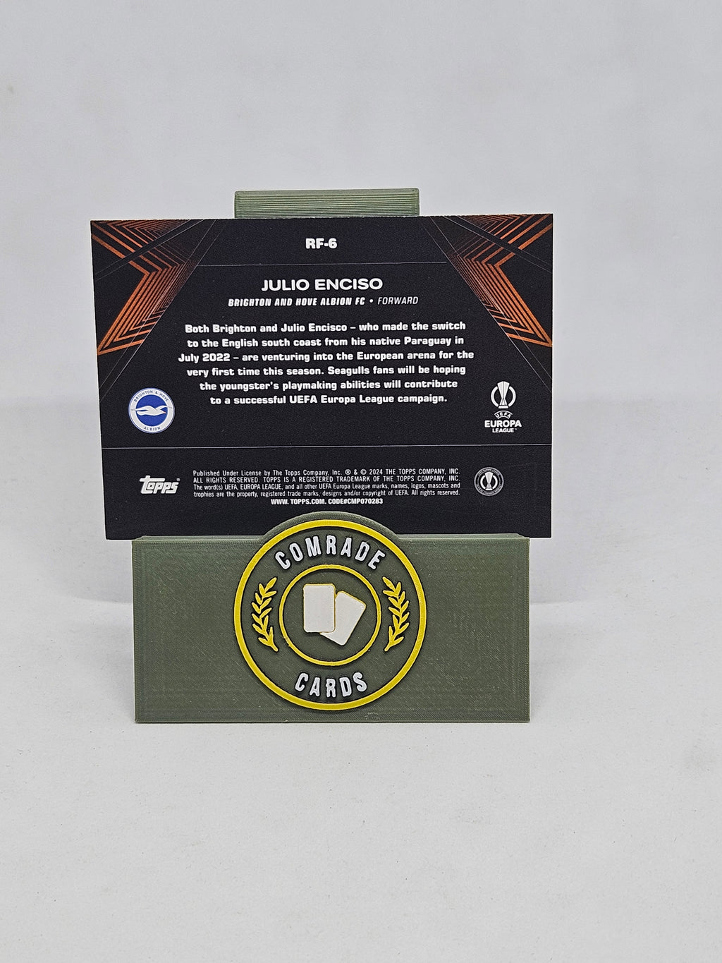 Julio Enciso (Brighton) Road To Dublin Insert Topps UCC 2023-2024