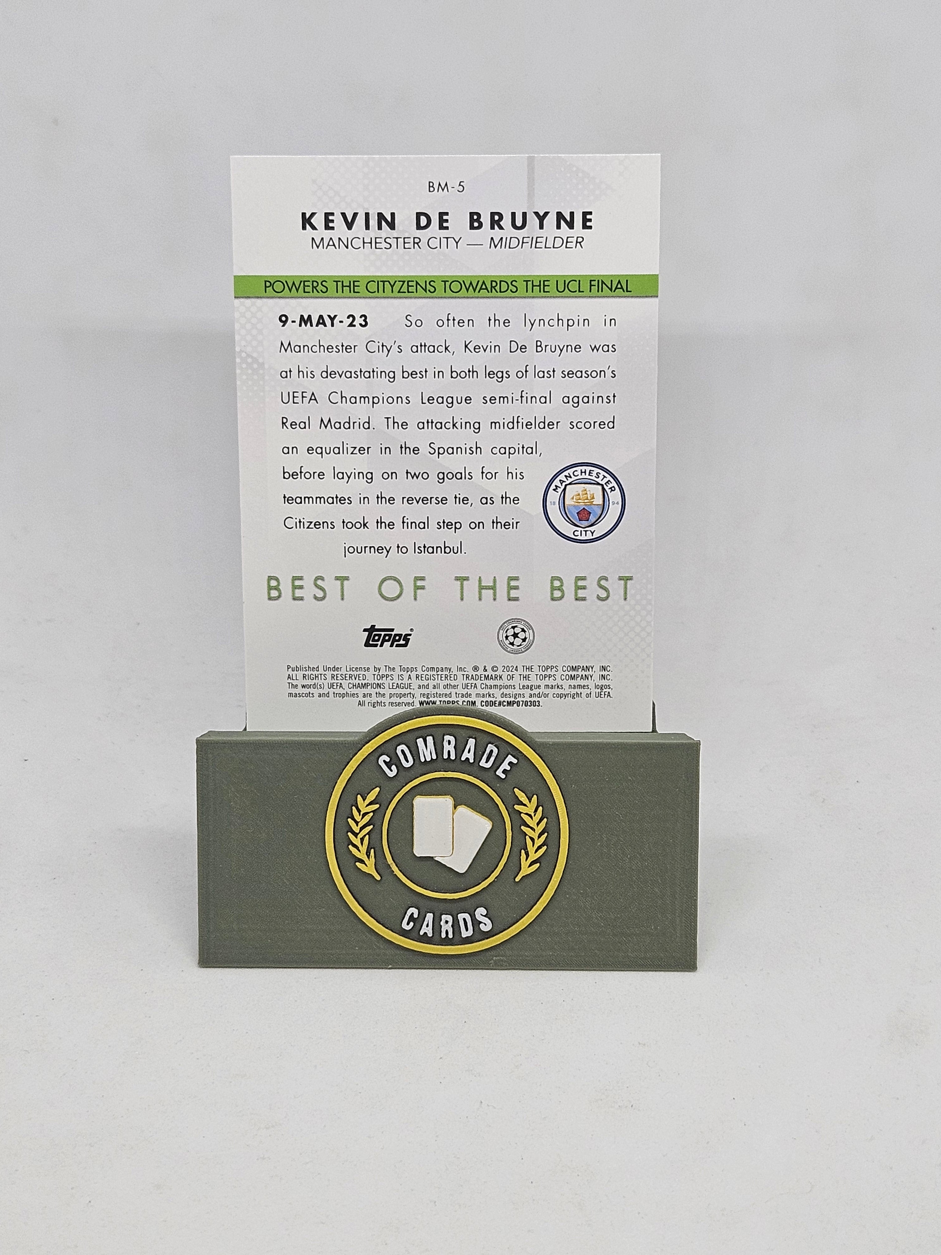 Kevin De Bruyne (Man City) Best Of The Best Insert Topps UCC 2023-2024