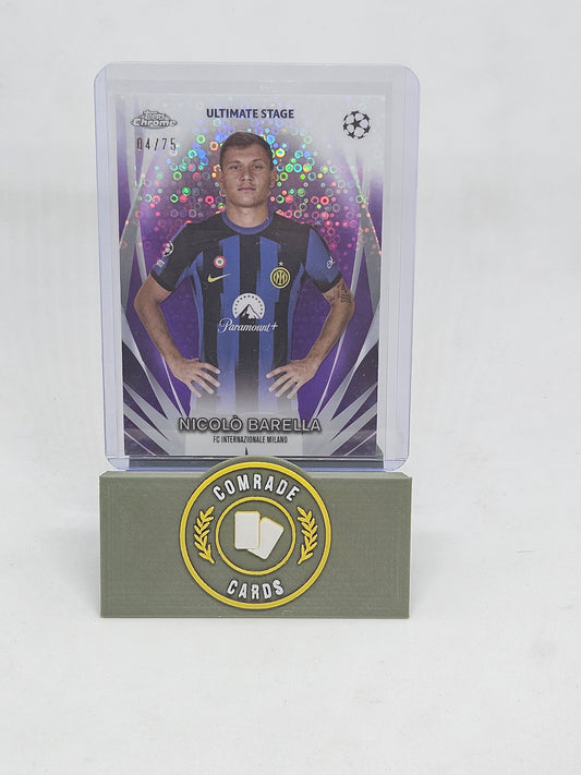 Nicolo Barella (Inter Milan) 04/75 Ultimate Stage Topps Chrome 2023-2024