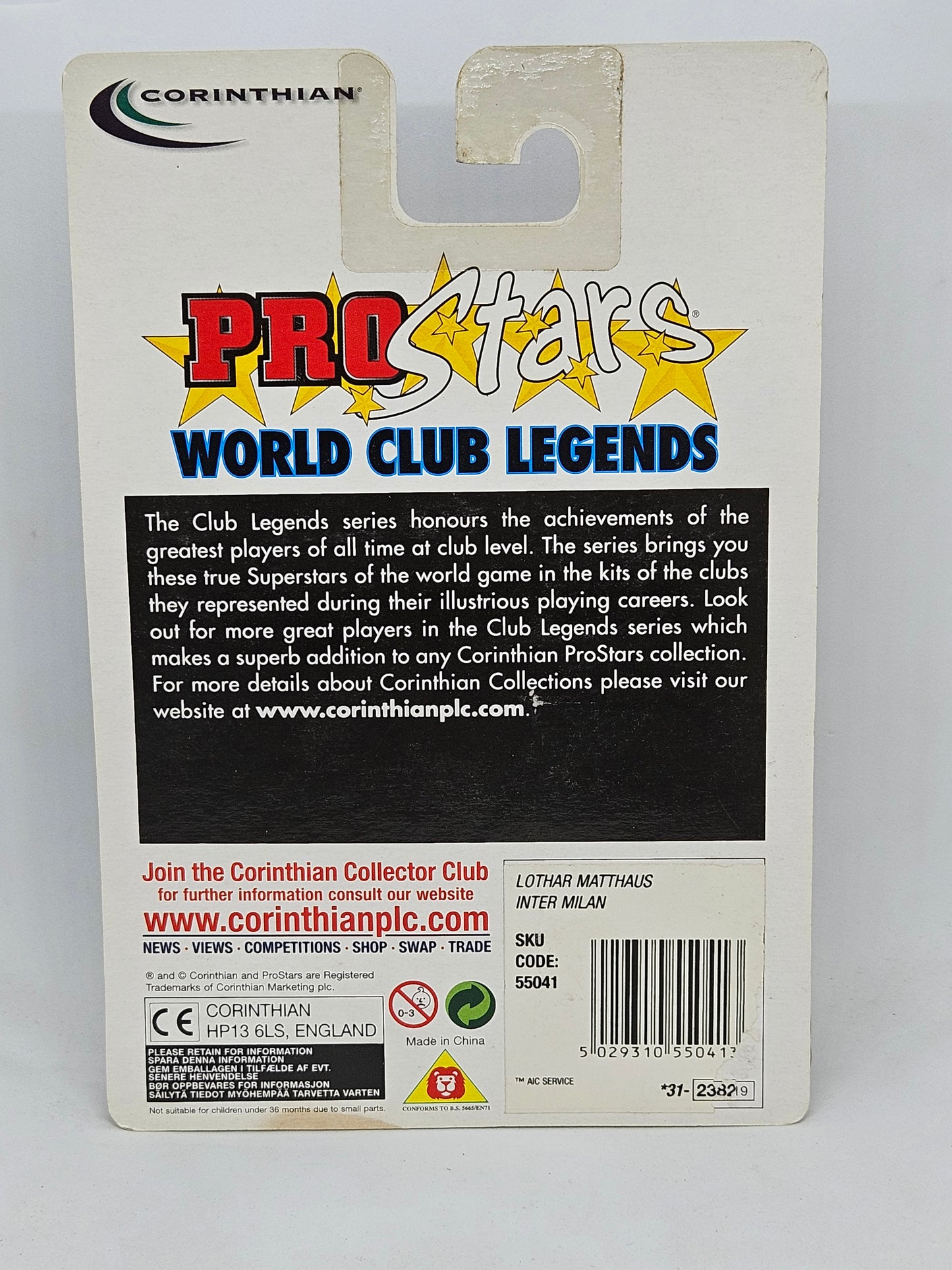 Lothar Matthaus (Inter Milan) Pro Stars Blister Pack World Club Legends PRO1121