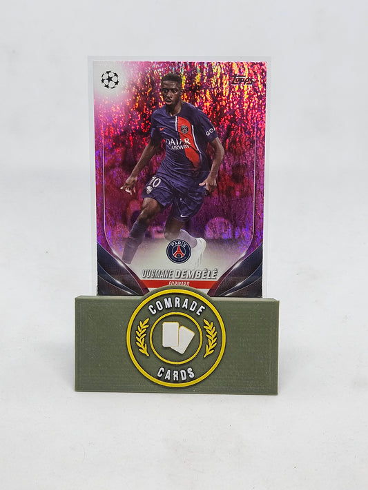 Ousamane Dembele (PSG) Pink Sparkle Parallel Topps UCC 2023-2024