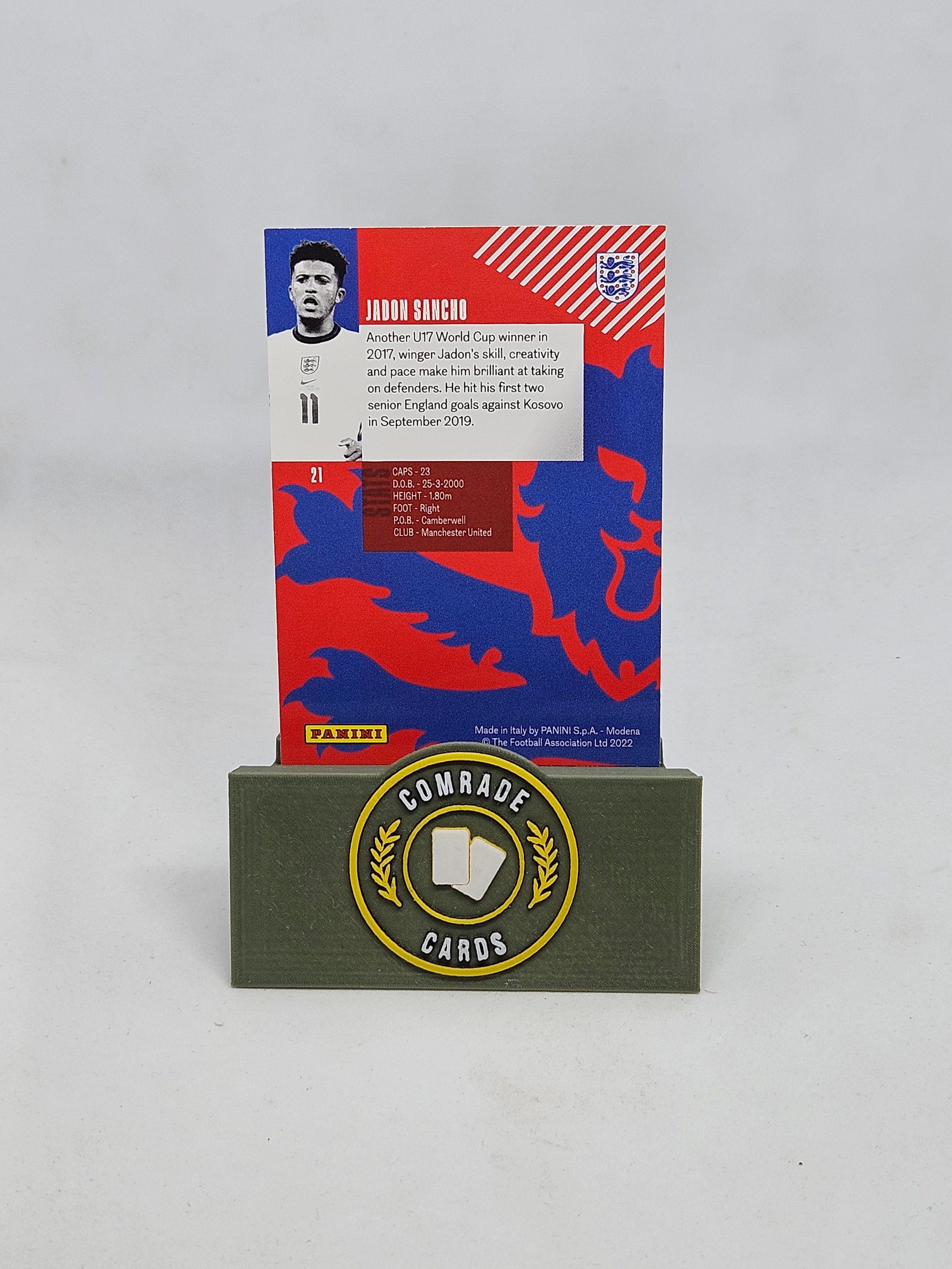 Jadon Sancho (England) Base Card The Best Of England Set