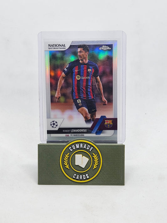 Robert Lewandowski (Barcelona) Parallel Topps Chrome National Con