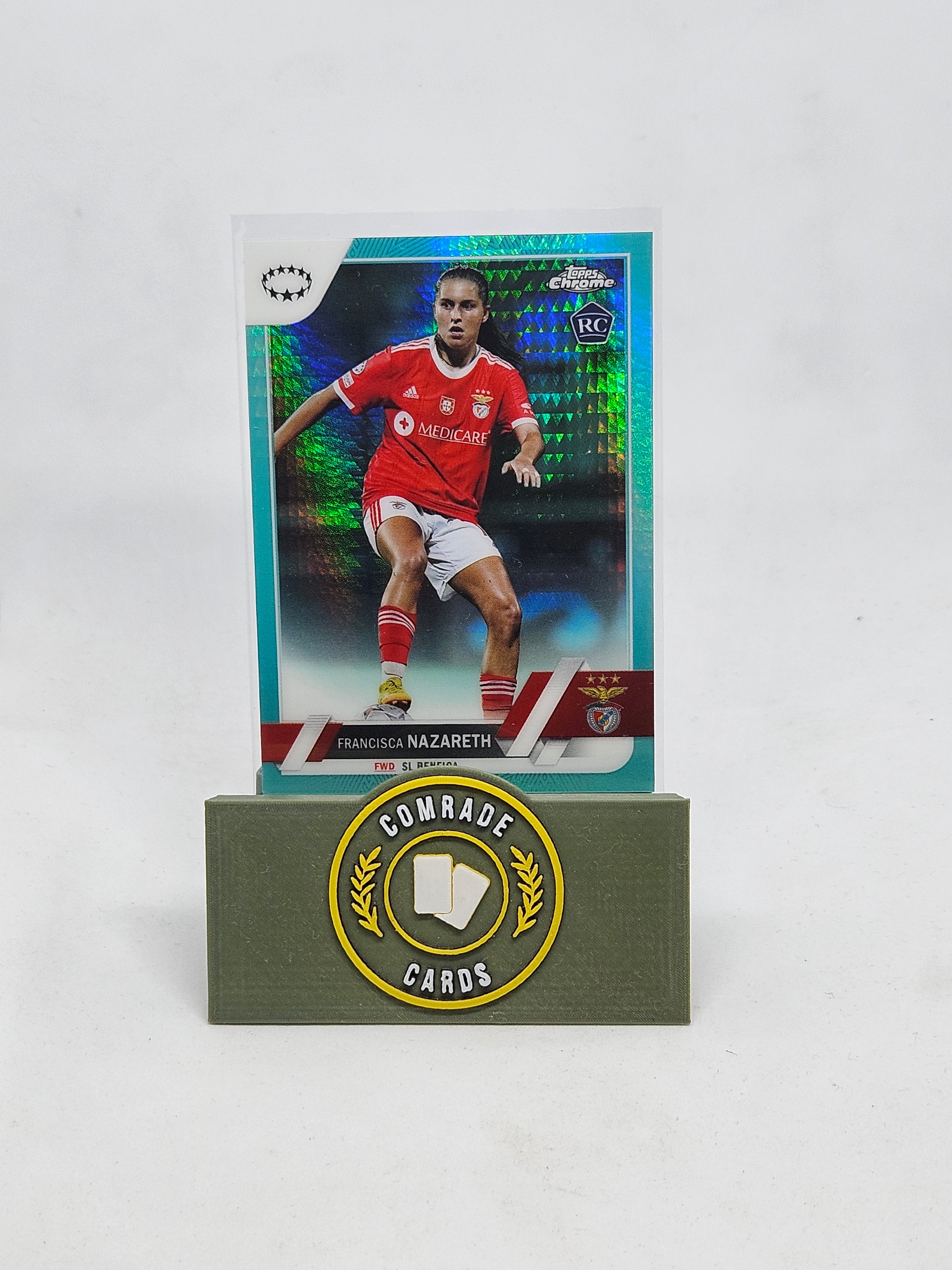 Francisca Nazareth (Benfica) Aqua Parallel Topps Chrome 2022-2023 Womens