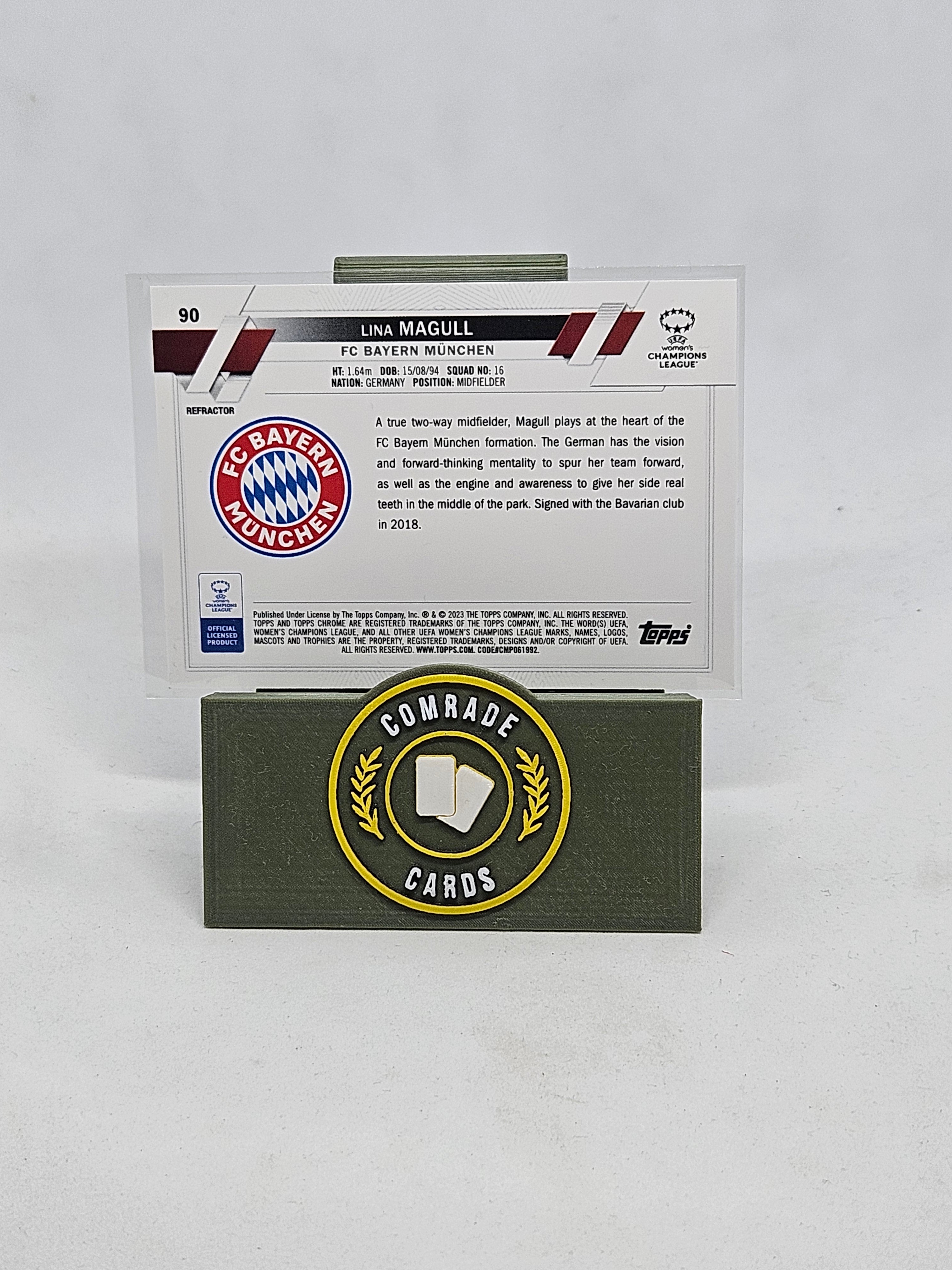 Lina Magull (Bayern München) Refractor Parallel Topps Chrome 2022-2023 Women