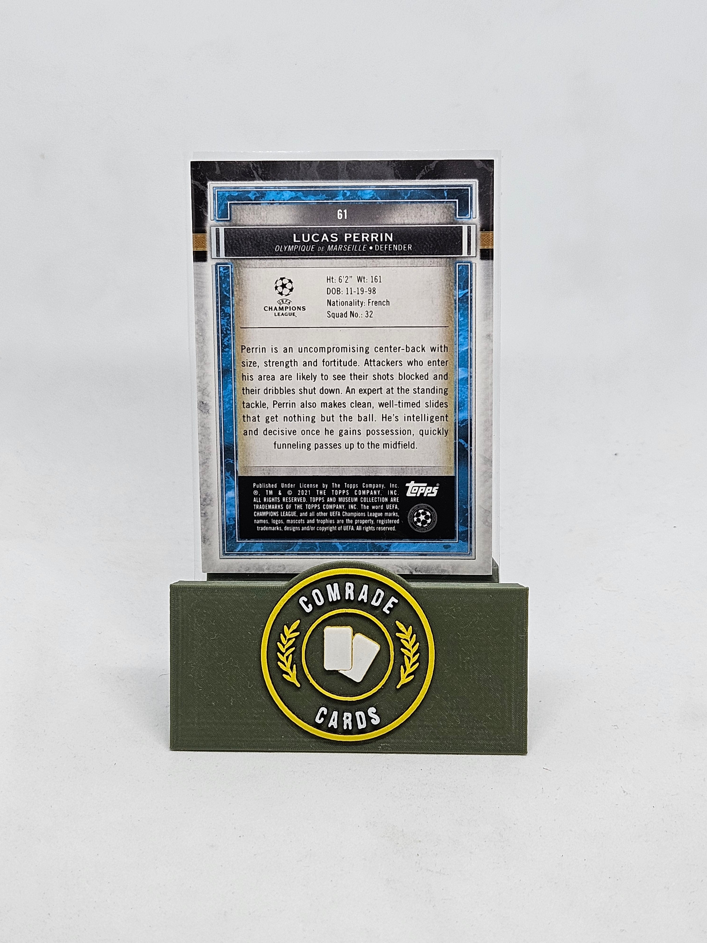 Lucas Perrin (Marseille) Base Card Topps Museum 2020-2021