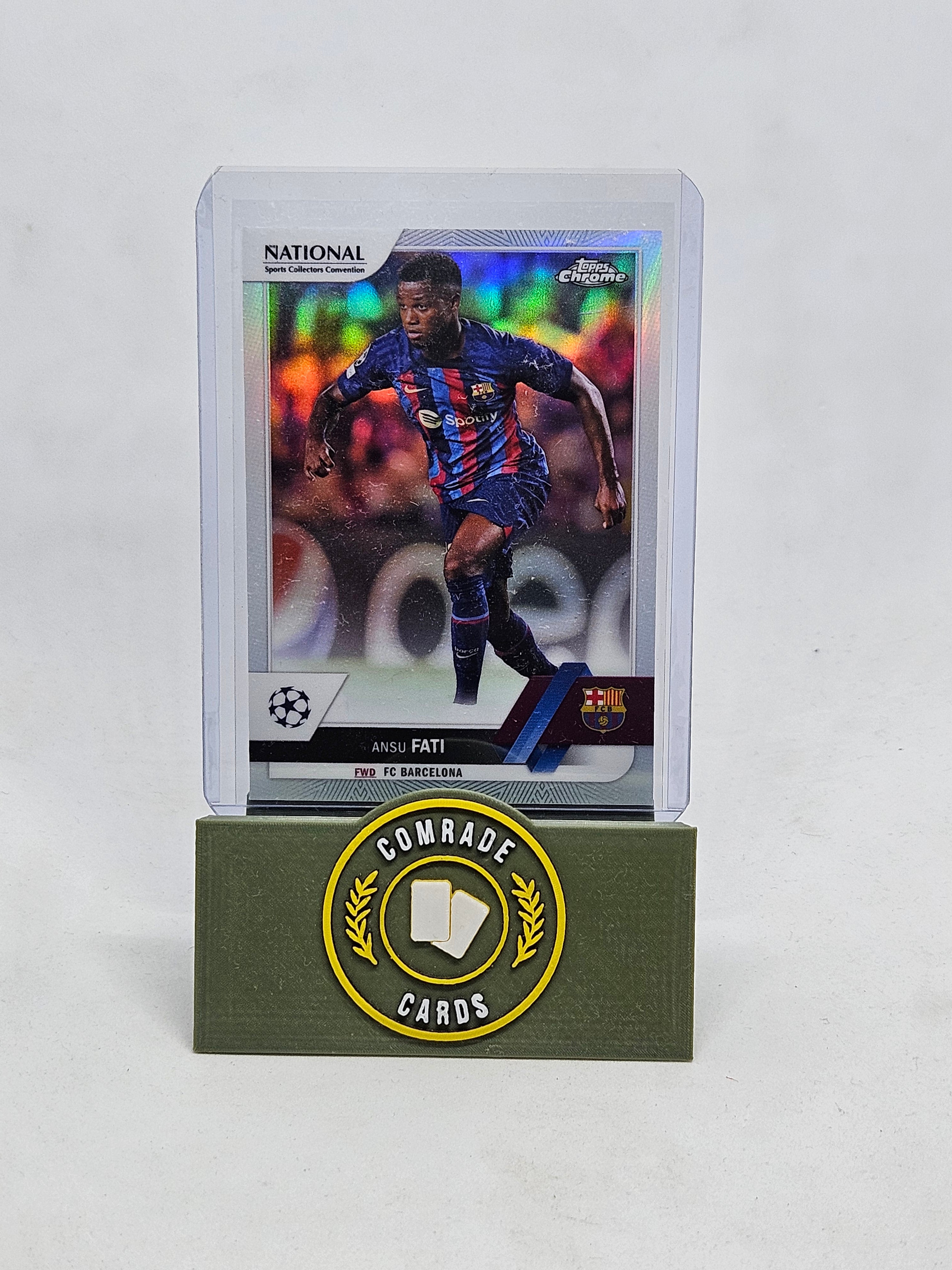 Ansu Fati (Barcelona) Parallel Topps Chrome National Convention 2022-2023