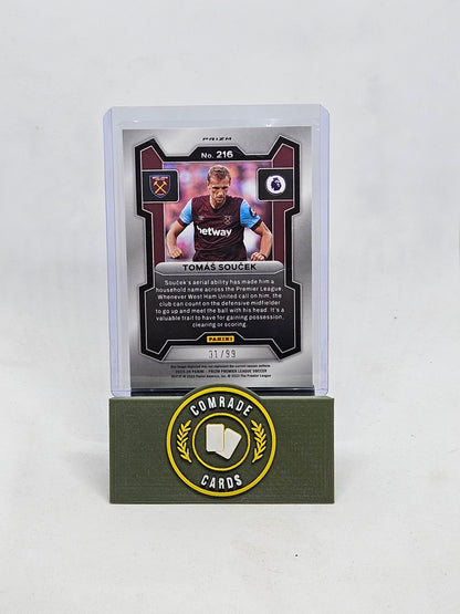 Tomas Soucek (West Ham) 31/99 Prizm 2023-2024