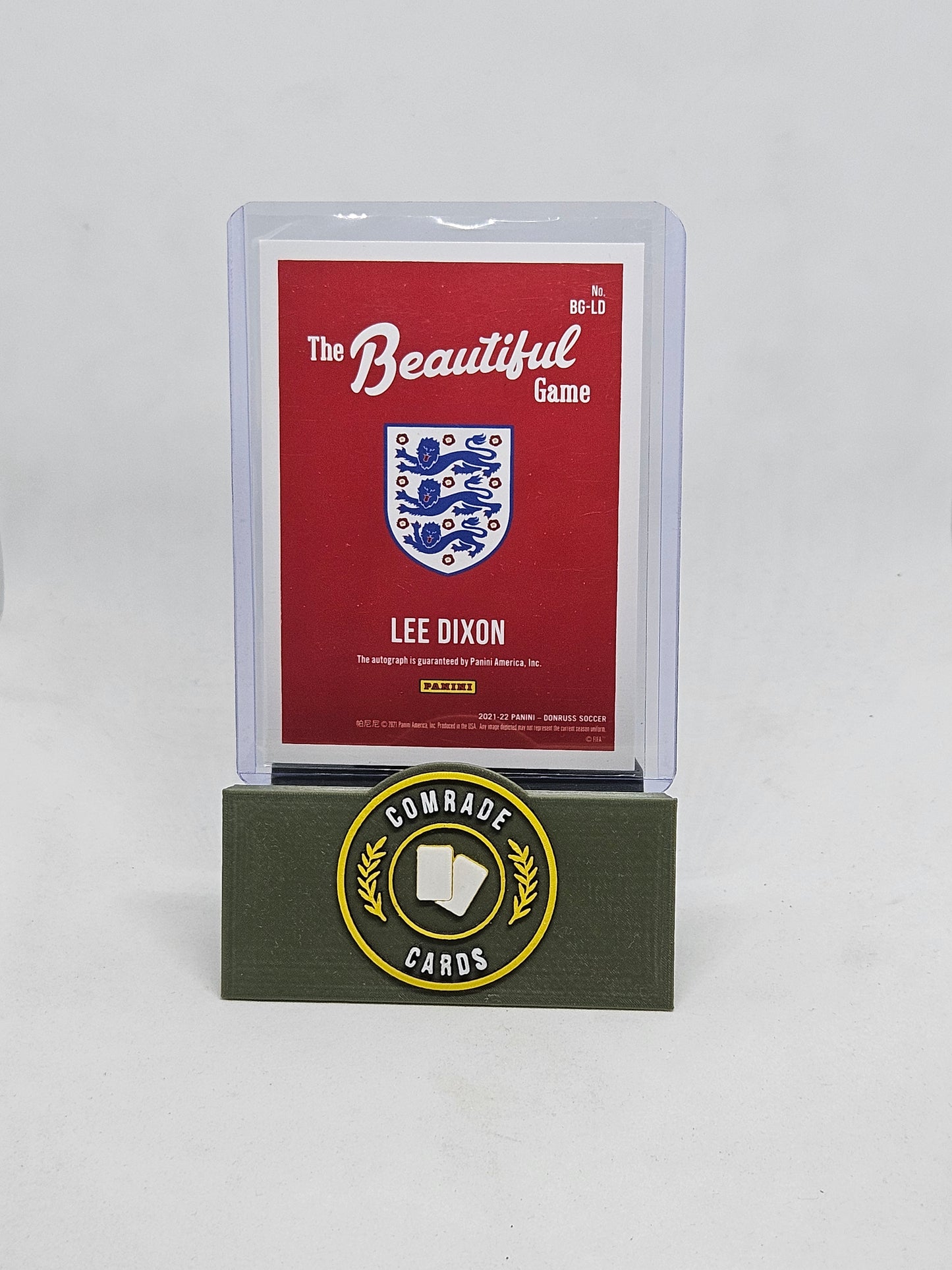 Lee Dixon (England) Autographed Card Donruss Road To World Cup 21/22