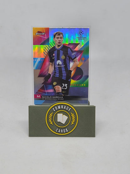 Nicolo Barella (Inter Milan) Refractor Parallel Topps Finest 2023-2024