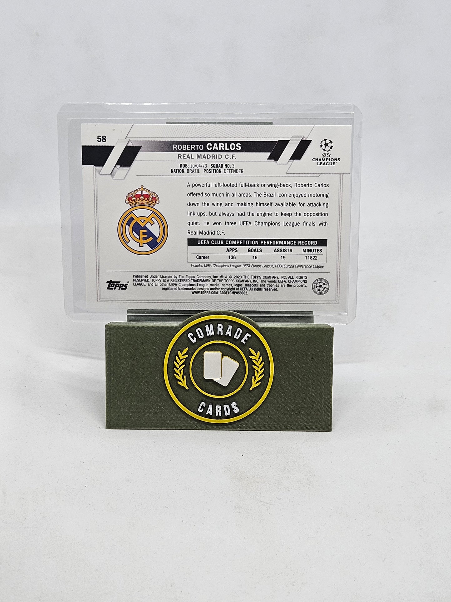 Roberto Carlos (Real Madrid) SP Parallel Topps UCC 2022-2023