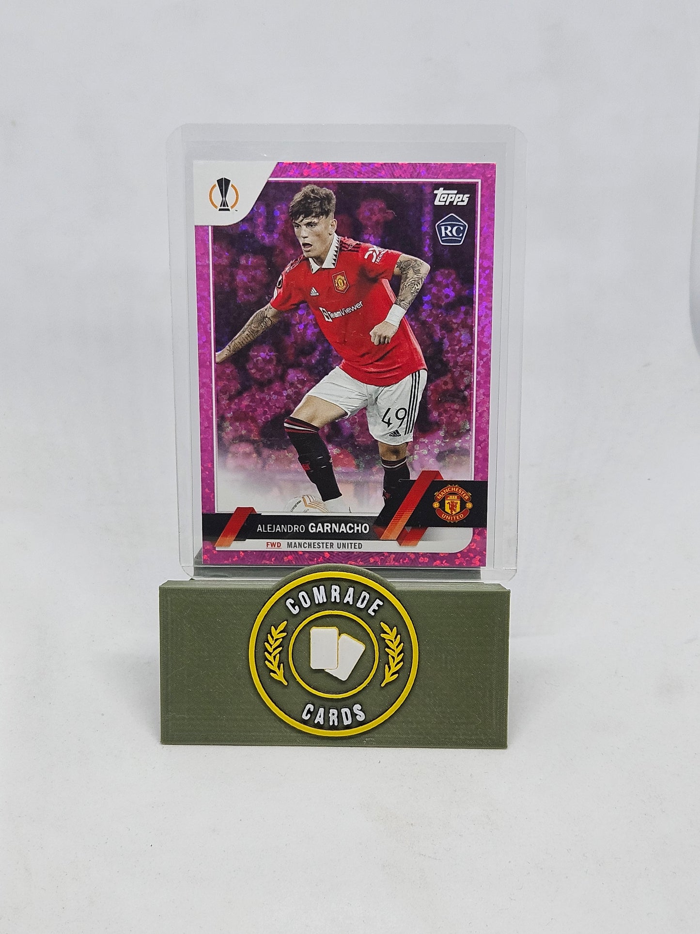 Alejandro Garnacho (Man United) Pink Sparkle Parallel Topps UCC 2022-2023