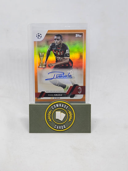 Pierre Kalulu (AC Milan) 14/25 Autographed Card Topps UCC 2022-2023