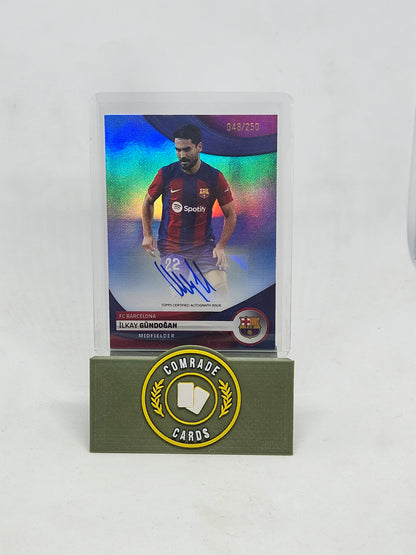 Ilkay Gundogan (Barcelona) 048/250 Auto Card Topps Barcelona Set 23/24