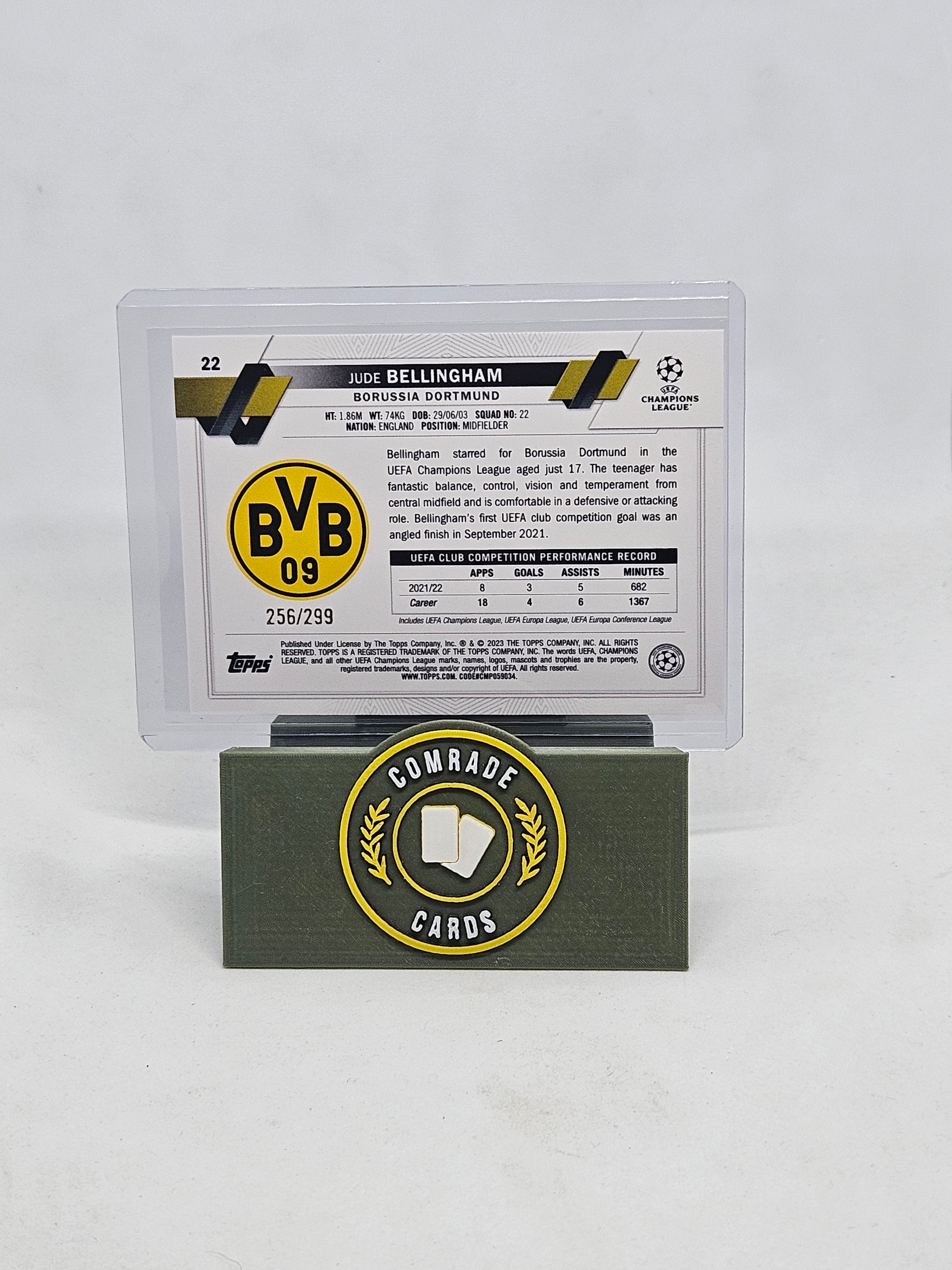Jude Bellingham (Dortmund) 256/299 Topps UCC 2022-2023