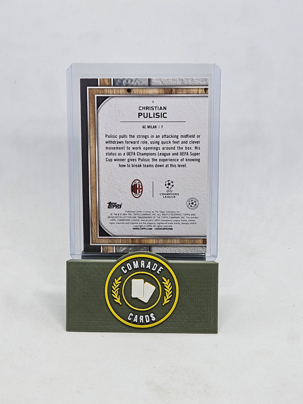 Christian Pulisic (AC Milan) Base Card Topps Museum 2023-2024