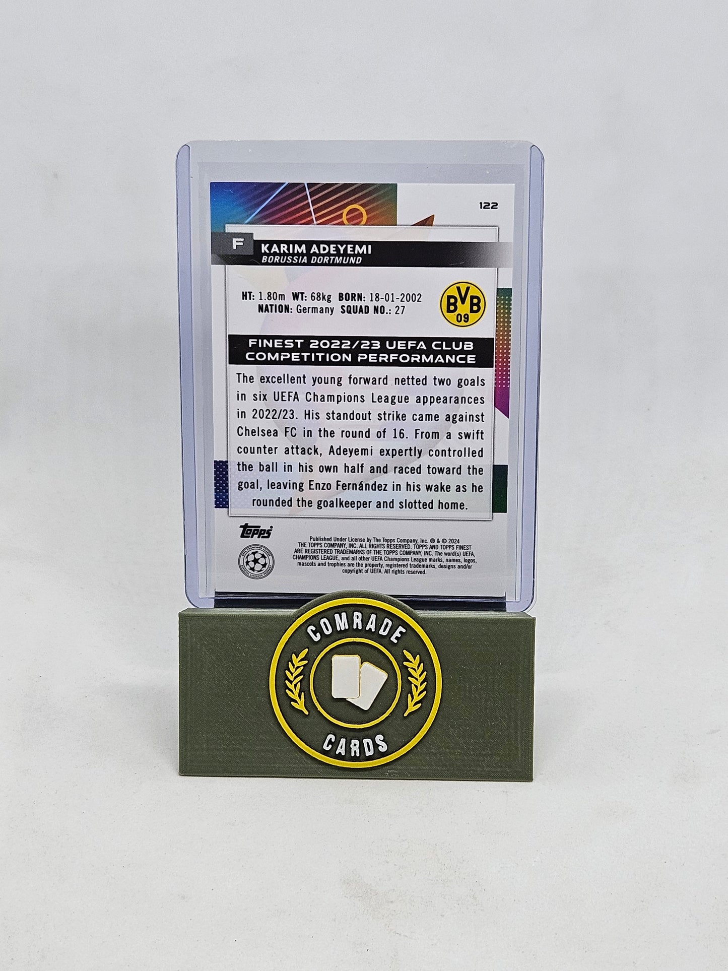 Karim Adeyemi (Dortmund) 48/50 Topps Finest 2023-2024