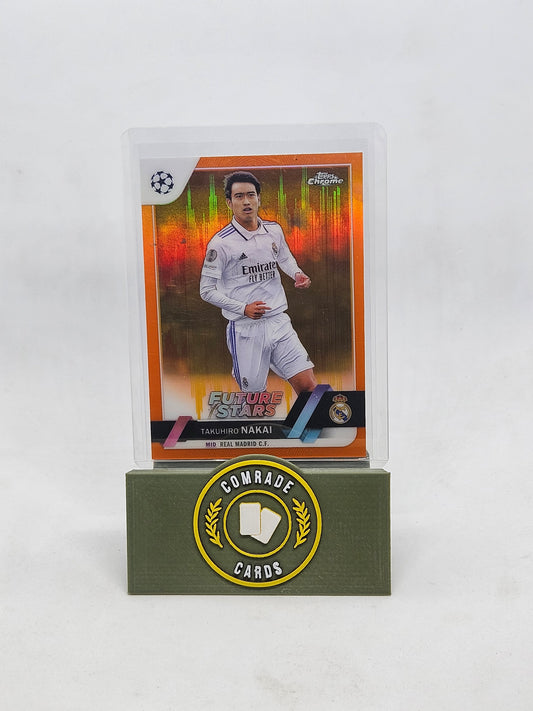 Takuhiro Nakai (Real Madrid) Orange SP Parallel Topps Chrome 2022-2023