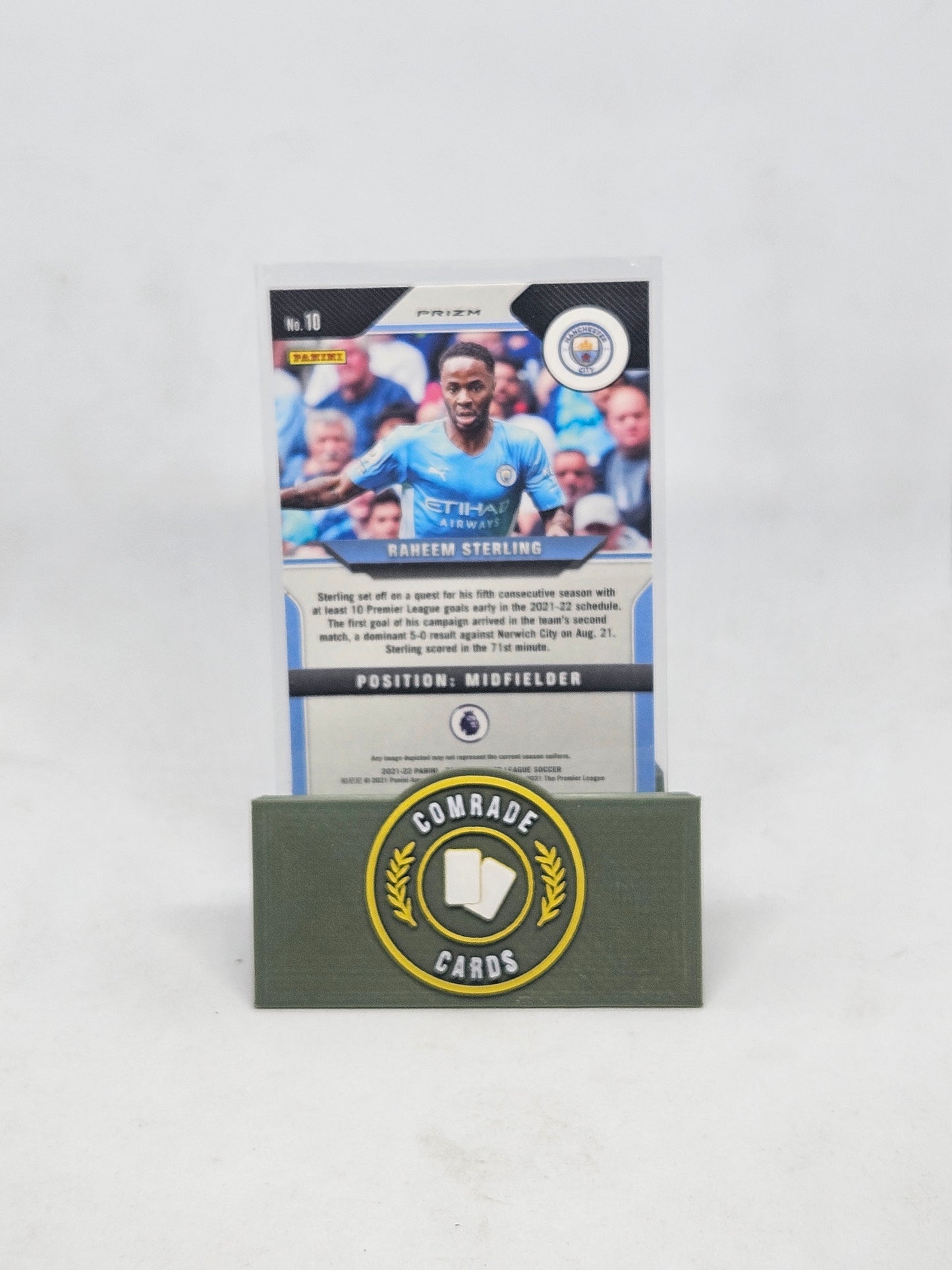 Raheem Sterling (Man City) Green/Yellow Parallel Prizm 2021-2022