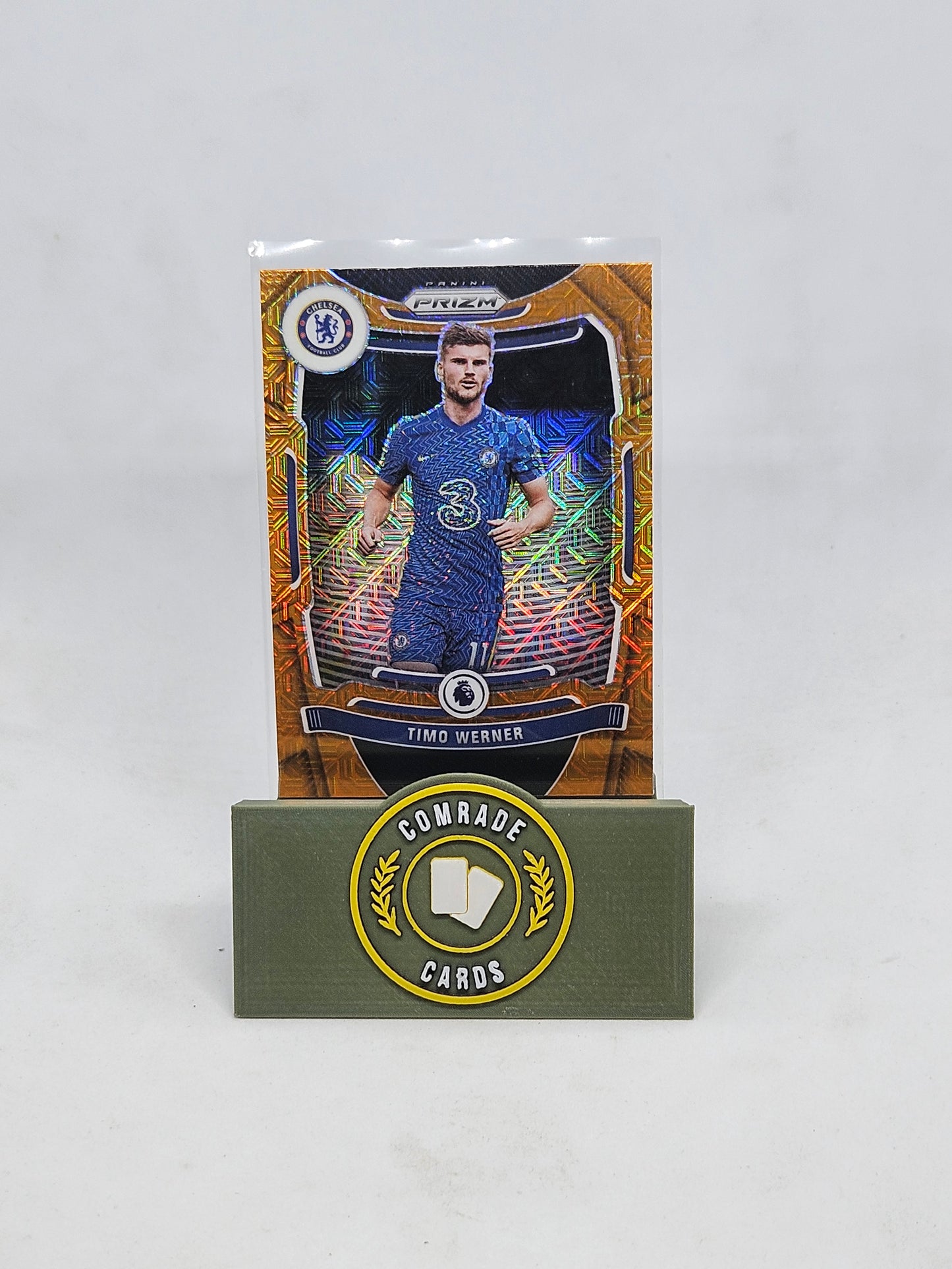 Timo Werner (Chelsea) Orange Mojo Parallel Prizm 2021-2022