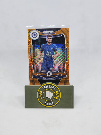 Timo Werner (Chelsea) Orange Mojo Parallel Prizm 2021-2022