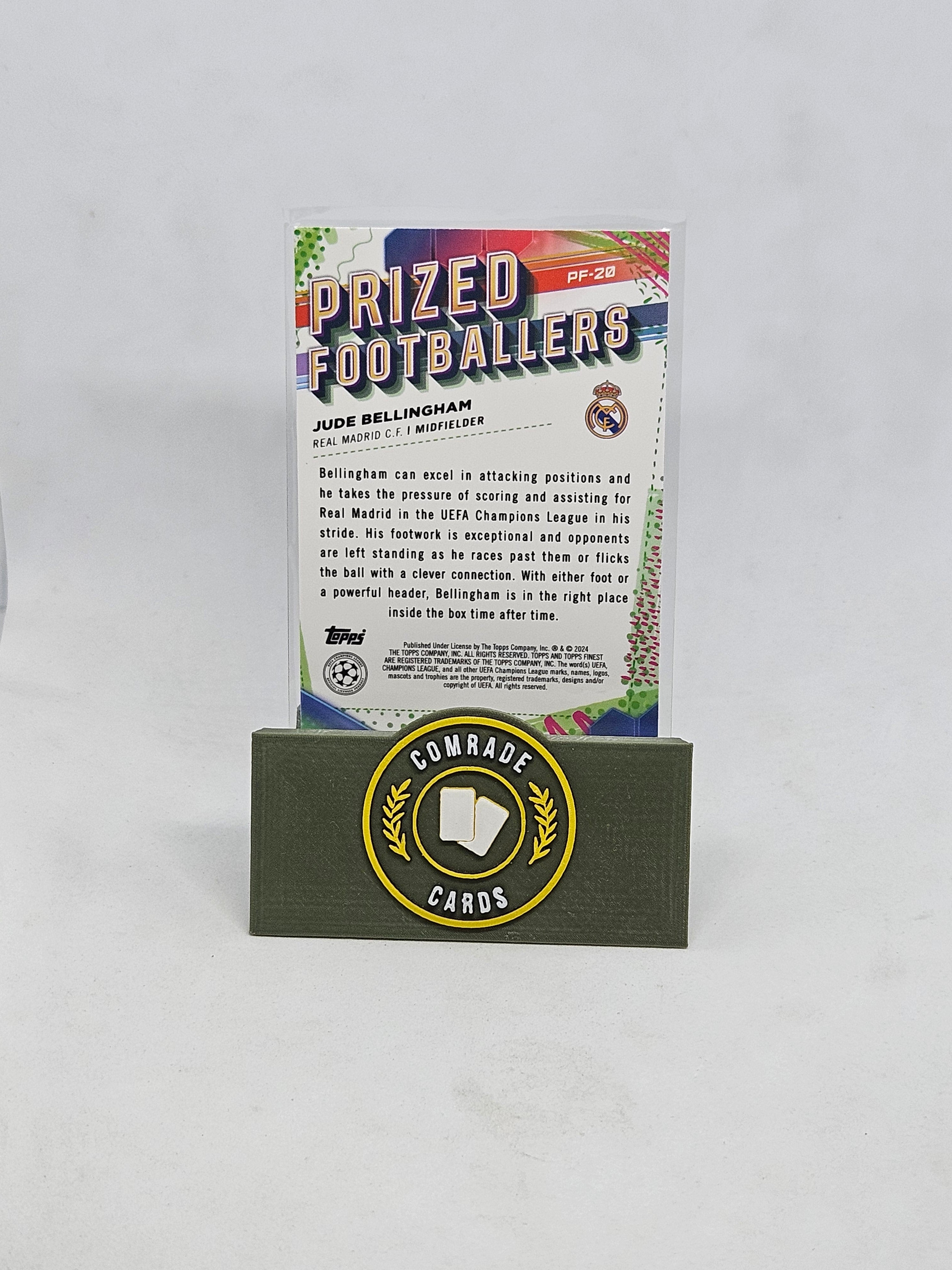 Jude Bellingham (Real Madrid) Prized Footballers Insert Topps Finest 2023-2024