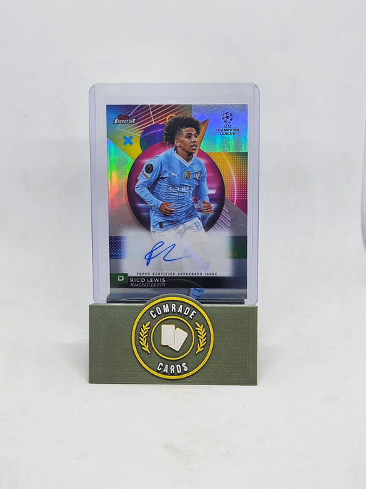 Rico Lewis (Man City) Autographed Card Topps Finest 2023-2024