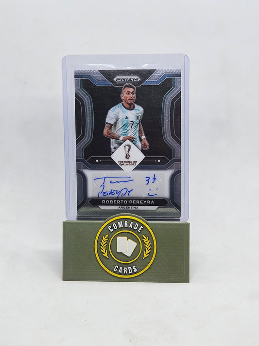 Roberto Pereyra (Argentina) Autographed Card Prizm World  Cup Qatar 2022