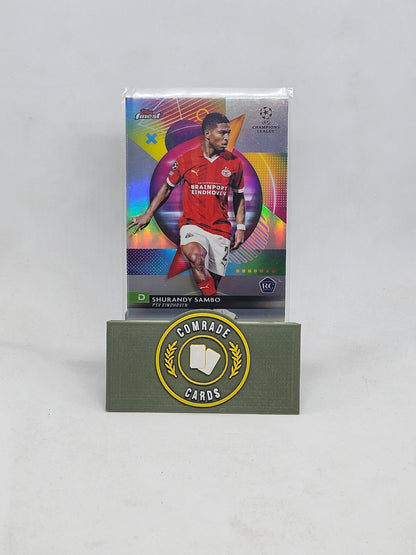 Shurandy Sambo (PSV) Refractor Parallel Topps Finest 2023-2024