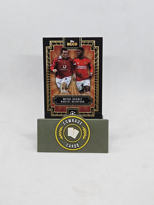 Rooney/Rashford - Manchester United (Then & Now) Base Topps Deco 23/24