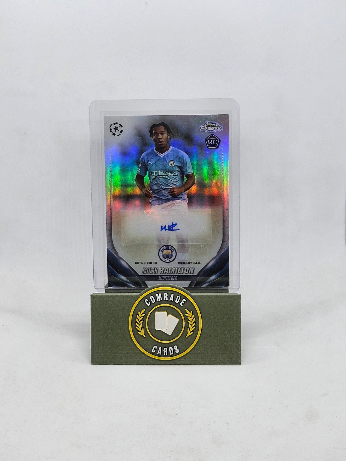 Micah Hamilton (Man City) Autographed Card Topps Chrome 2023-2024