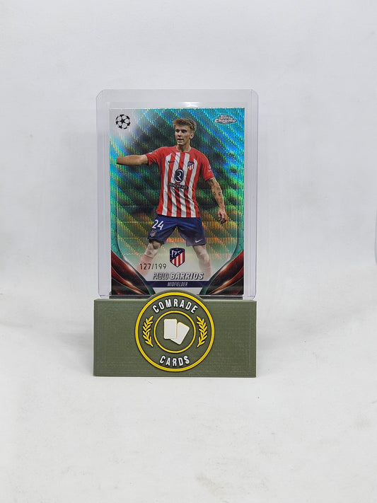 Pablo Barrios (Athletico Madrid) 127/199 Topps Chrome 2023-2024