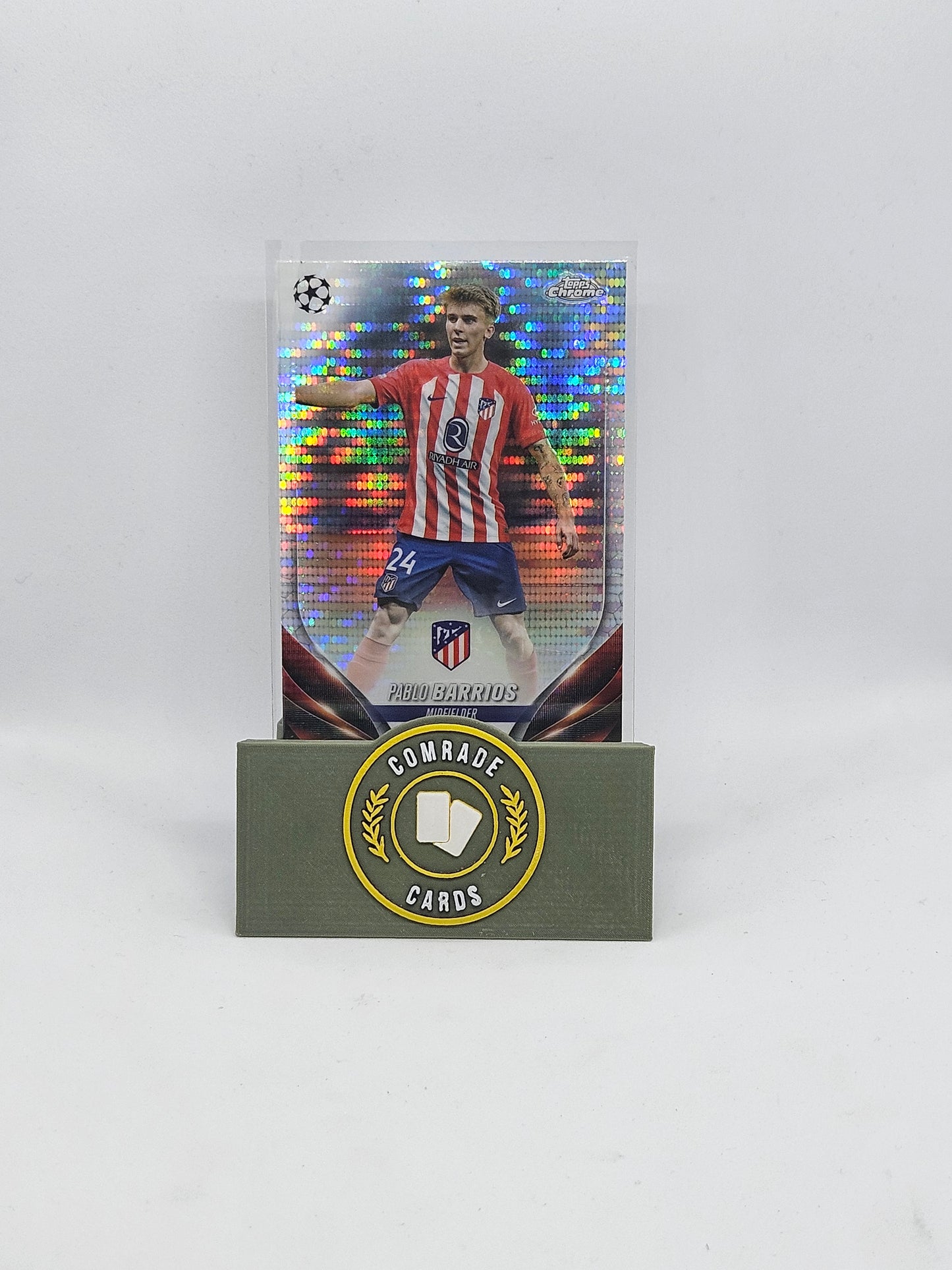 Pablo Barrios (Athletico Madrid) Pulsar Parallel Topps Chrome 2023-2024