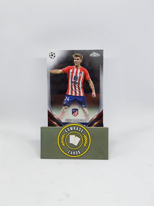 Pablo Barrios (Athletico Madrid) Base Topps Chrome 2023-2024