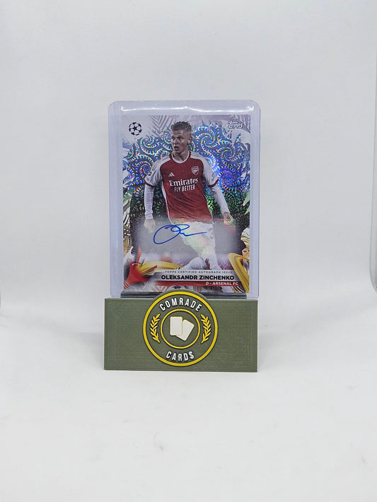 Oleksandr Zinchenko (Arsenal) Autographed Card Topps Carnaval 2023-2024