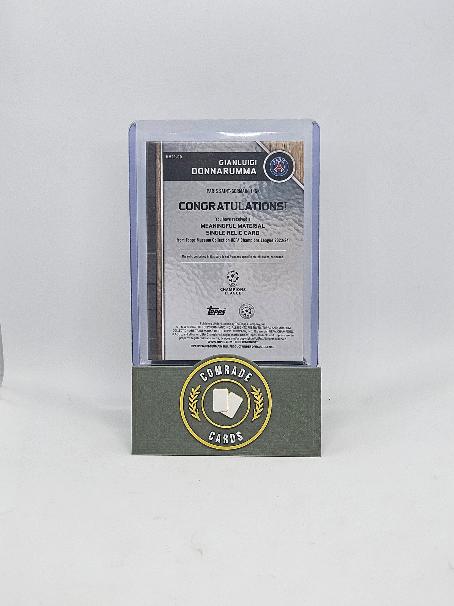 Gianluigi Donnarumma (PSG) 19/99 Patch Topps Museum 2023-2024