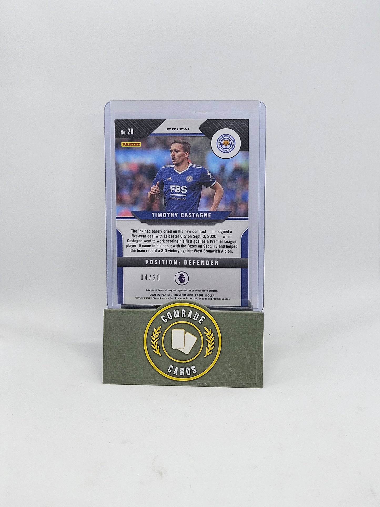 Timothy Castagne (Leicester) 04/28 Prizm Premier League 2021-2022