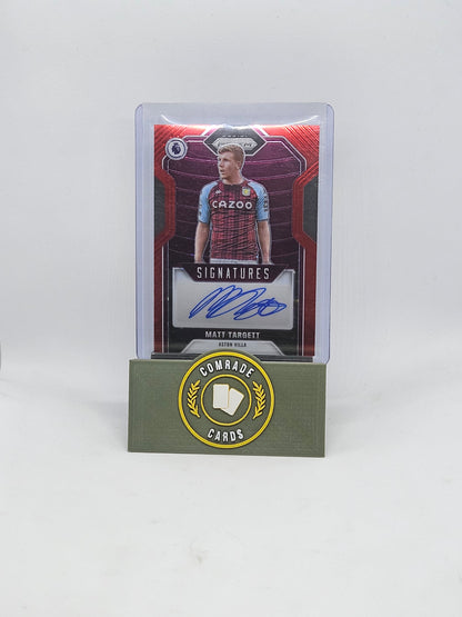 Matt Targett (Aston Villa) Autographed Card Prizm Premier League 2021-2022