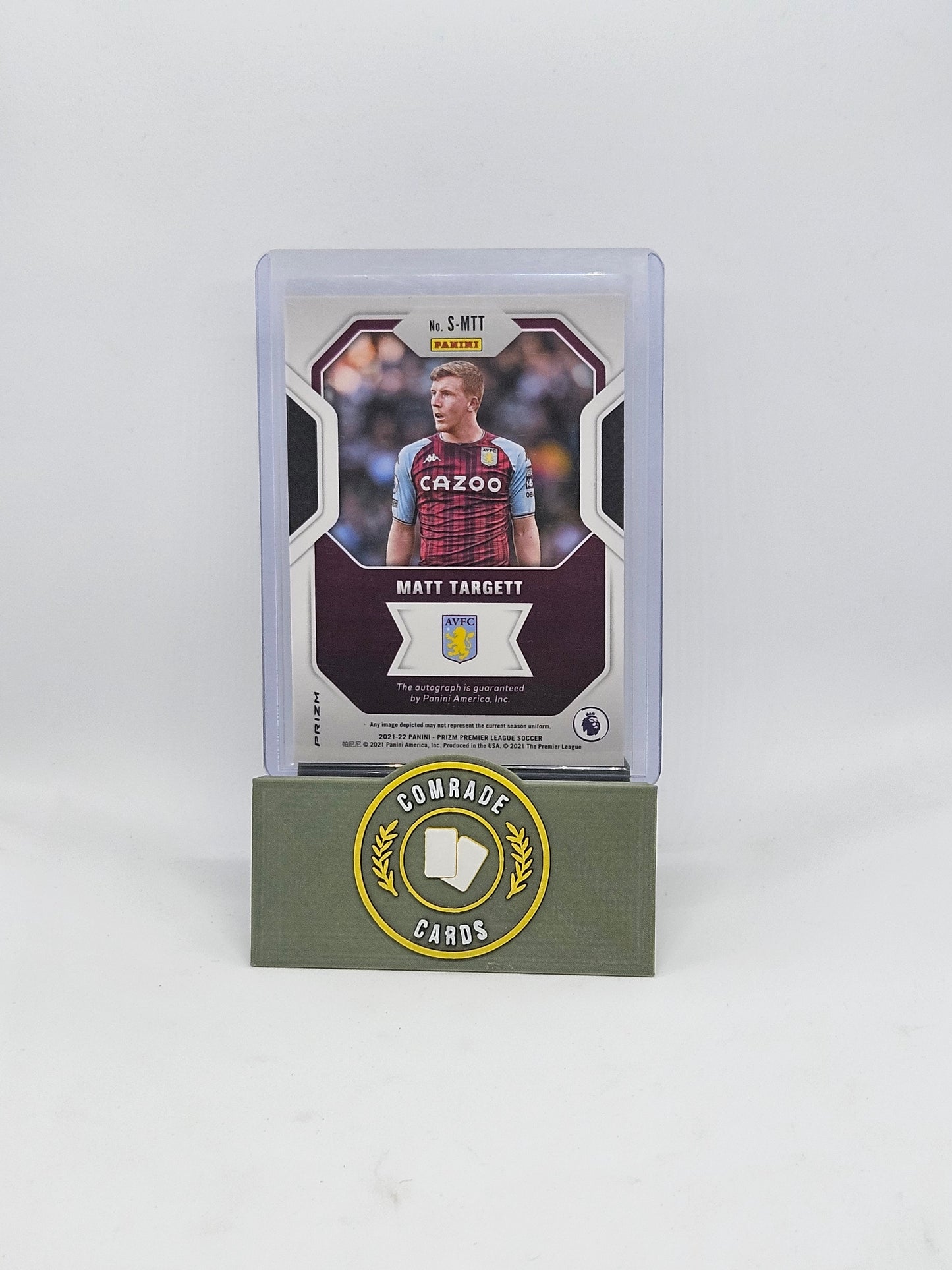 Matt Targett (Aston Villa) Autographed Card Prizm Premier League 2021-2022